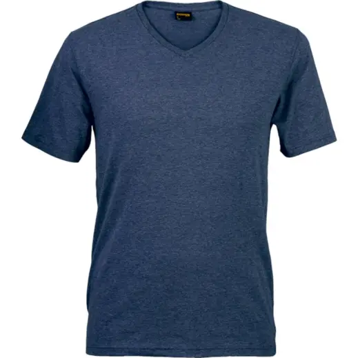 Mens 170g Slim Fit V-Neck T-Shirt Navy Melange